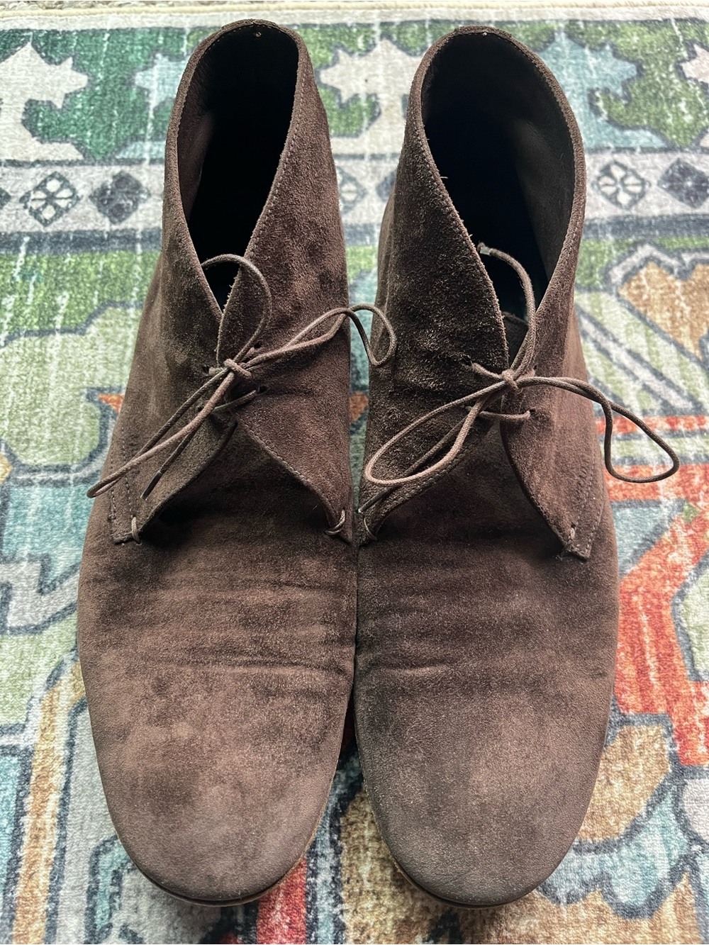Prada Brown Suede Chukka Boots- read